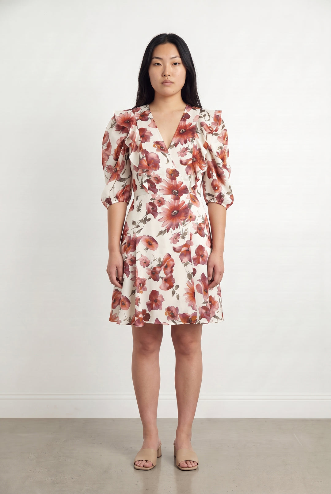 Robe Courte Beige - Taille L/40