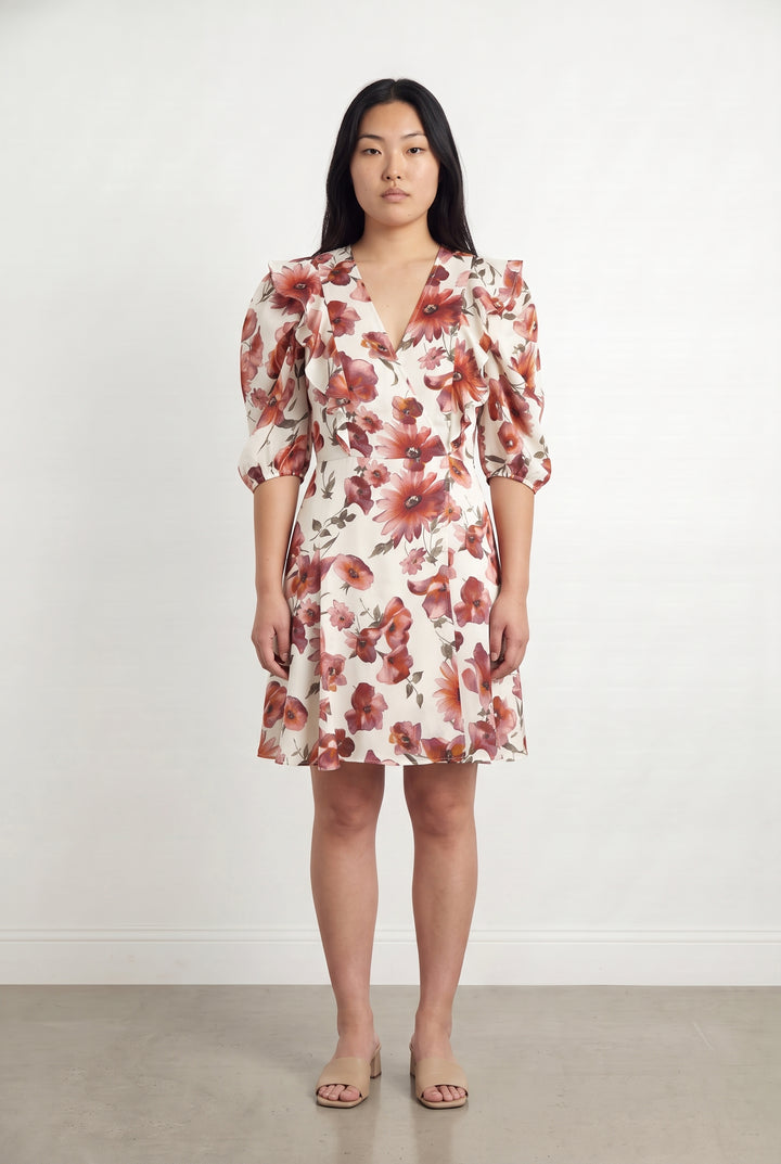 Robe Courte Beige - Taille L/40