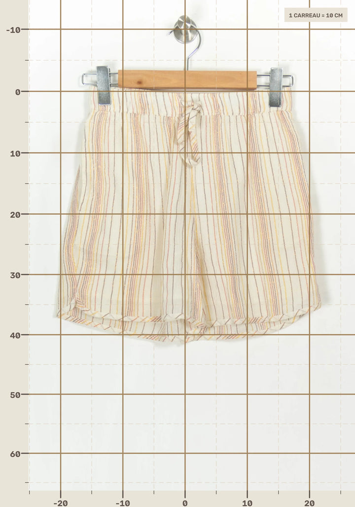Short Rayé Beige et Jaune - Taille XS/34 de la marque Des petits hauts | PARAD117738 - Vendu par Paradigme - Image 4