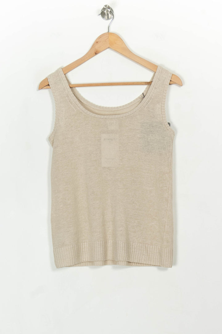 Débardeur Beige - Taille XS/34 de la marque Max Mara | PARAD117743 - Vendu par Paradigme - Image 5