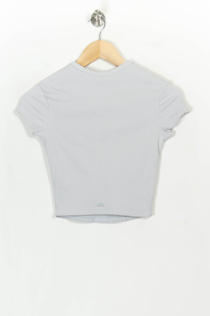 Crop Top Gris - Taille S/36 de la marque Alo Yoga | PARAD117745 - Vendu par Paradigme - Image 5