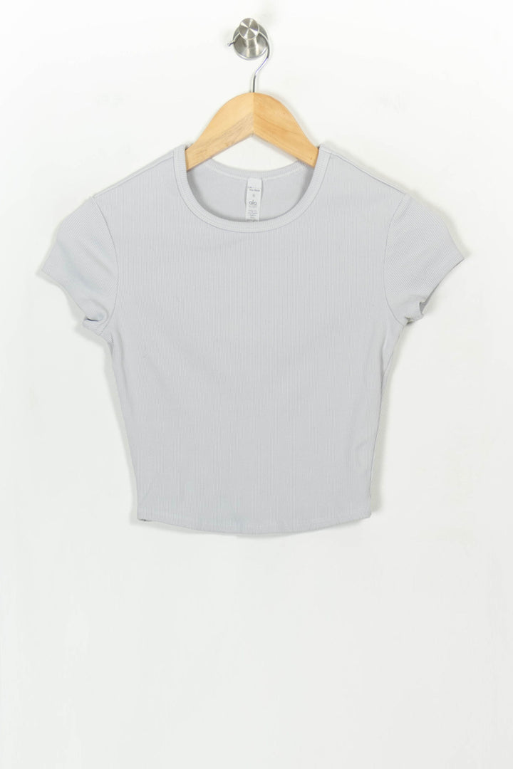 Crop Top Gris - Taille S/36 de la marque Alo Yoga | PARAD117745 - Vendu par Paradigme - Image 2