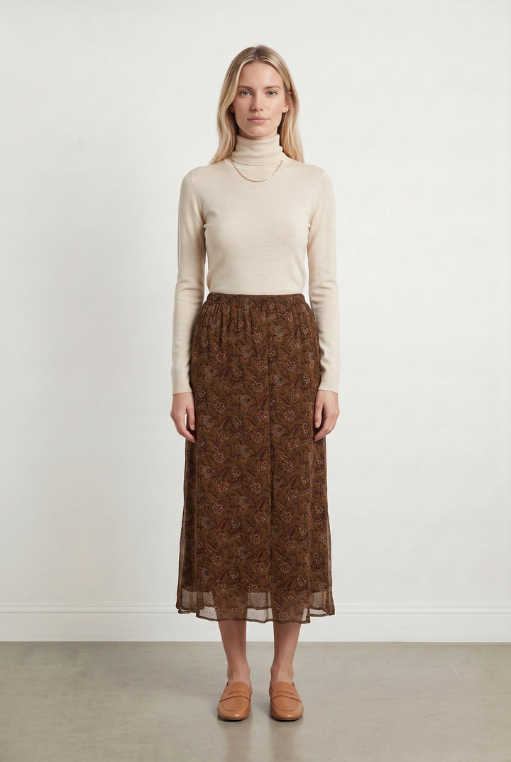 Jupe Longue Marron - Taille XS/34 de la marque Louise Misha | PARAD117747 - Vendu par Paradigme - Image 1