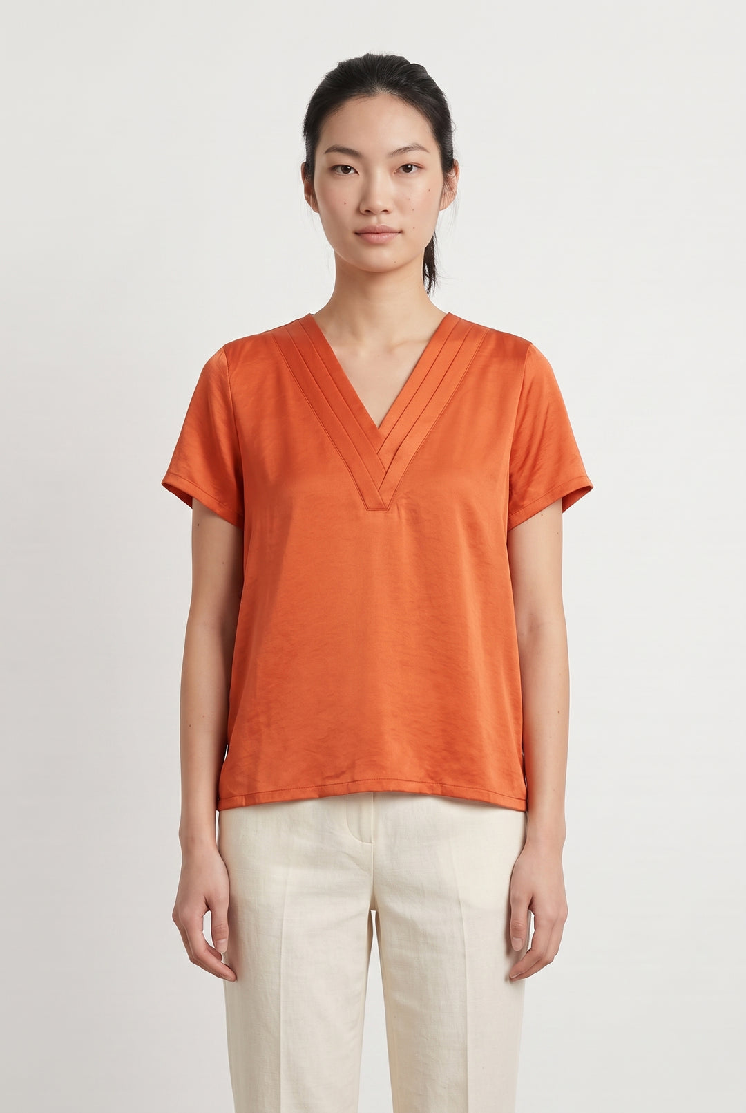 T-shirt Orange - Taille M/38 de la marque Indies | PARAD117748 - Vendu par Paradigme - Image 1