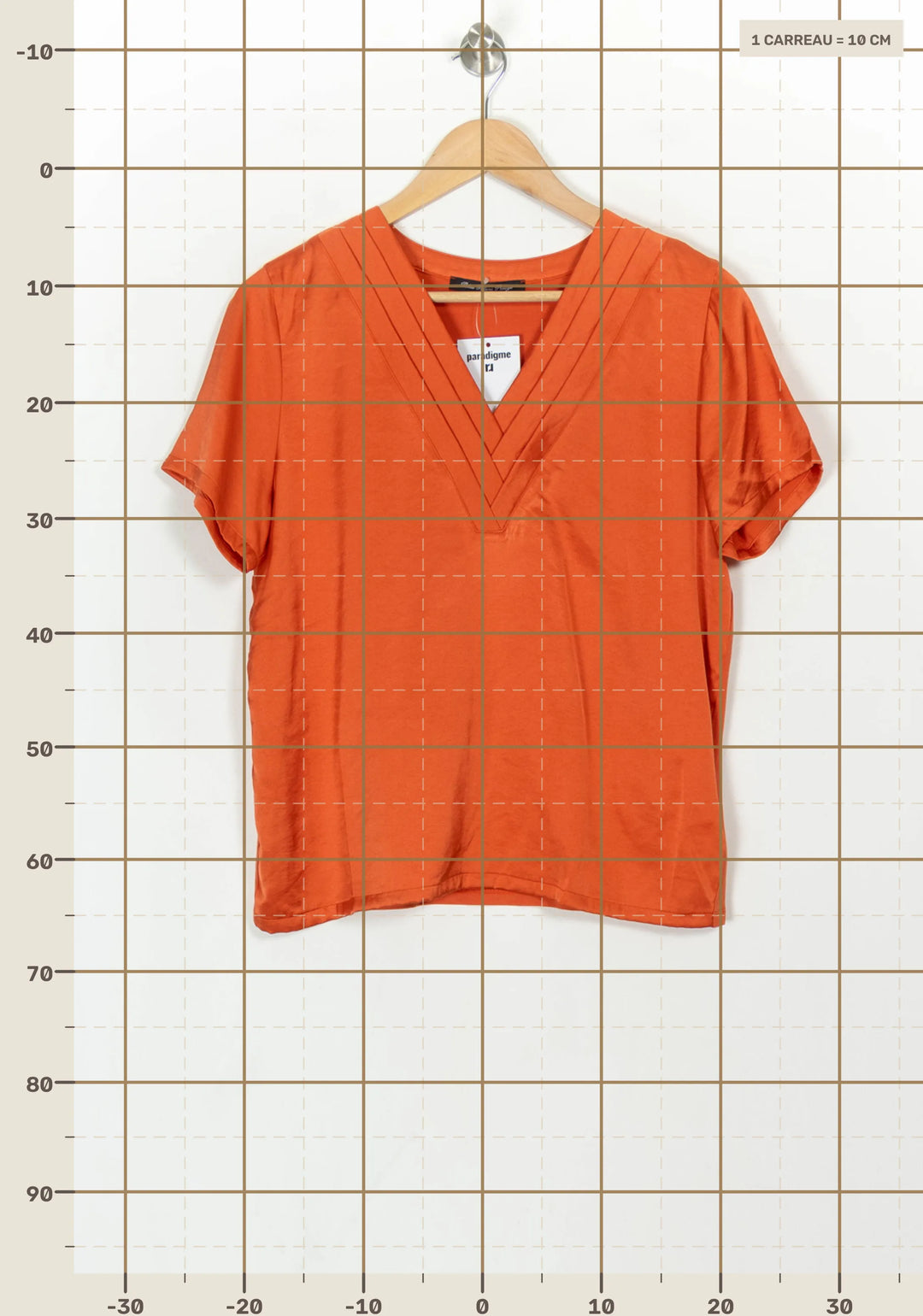 T-shirt Orange - Taille M/38 de la marque Indies | PARAD117748 - Vendu par Paradigme - Image 4