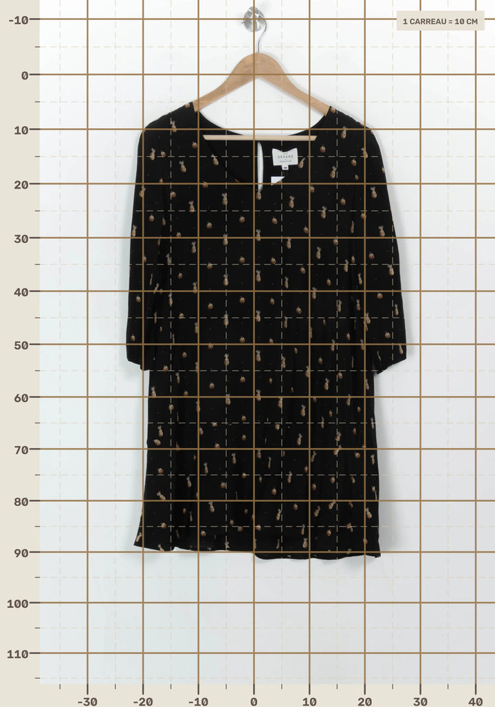 Robe Courte Noire et Dorée - Taille S/36 de la marque Sézane | PARAD117750 - Vendu par Paradigme - Image 4
