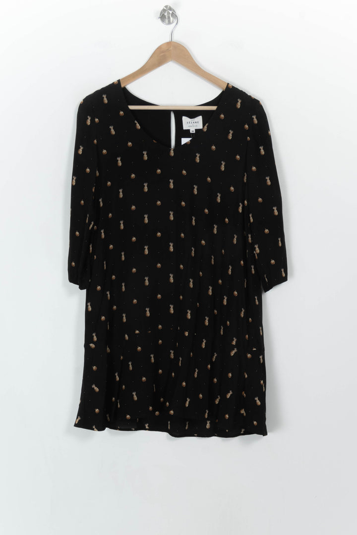 Robe Courte Noire et Dorée - Taille S/36 de la marque Sézane | PARAD117750 - Vendu par Paradigme - Image 2