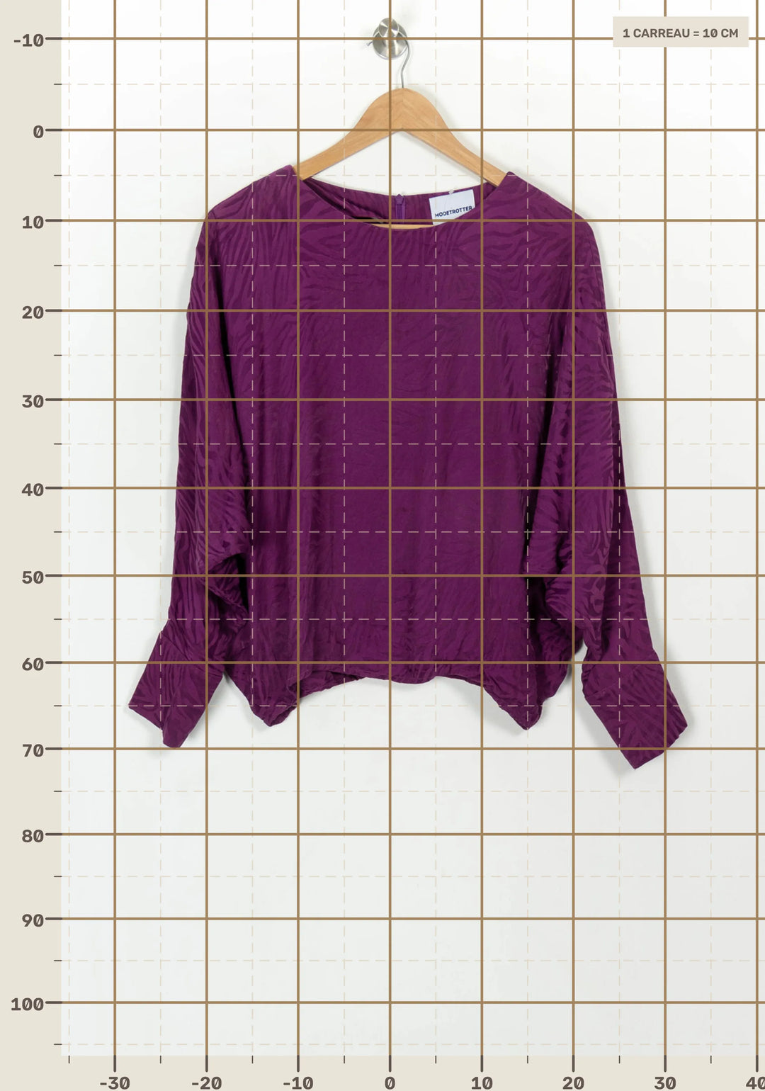 Blouse Violette - Taille M/38 de la marque Modetrotter | PARAD117753 - Vendu par Paradigme - Image 4