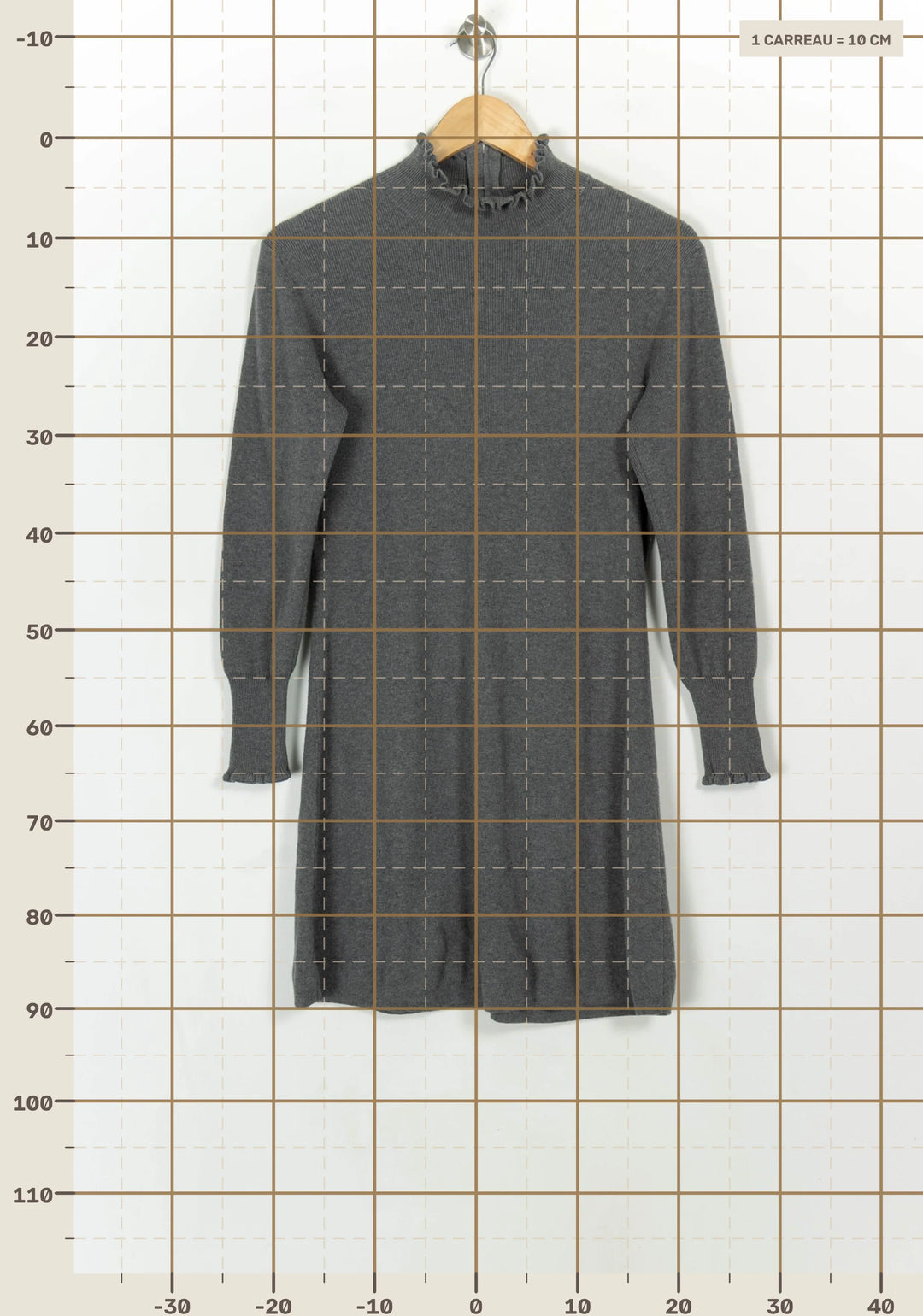 Robe Pull Grise - Taille L/40 de la marque ZAPA | PARAD117756 - Vendu par Paradigme - Image 4