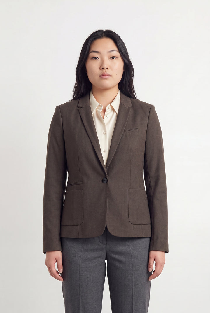 Blazer Marron - Taille L/40 de la marque Caroll | PARAD117757 - Vendu par Paradigme - Image 1