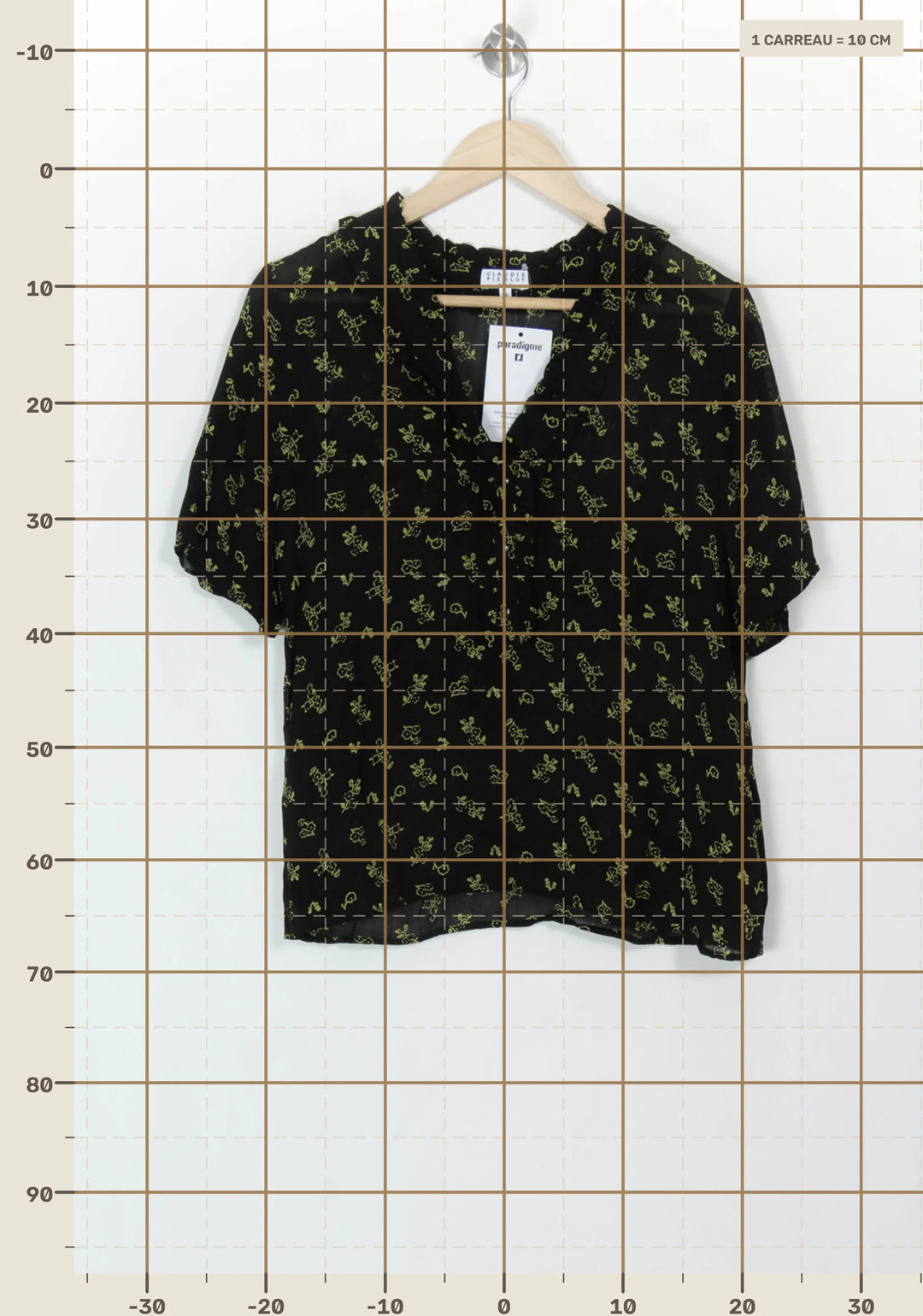 Blouse Noire et Verte - Taille L/40 de la marque Claudie Pierlot | PARAD117759 - Vendu par Paradigme - Image 4