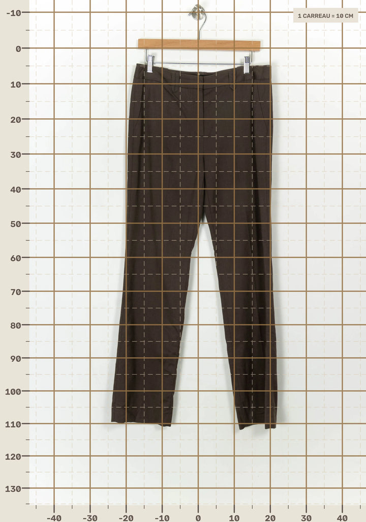 Pantalon Marron - Taille L/40 de la marque Caroll | PARAD117761 - Vendu par Paradigme - Image 4