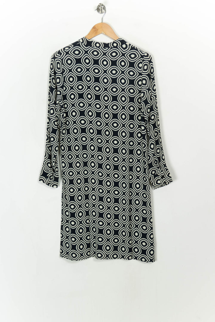 Robe Droite Bleue et Blanche - Taille S/36 de la marque La Fée Maraboutée | PARAD117768 - Vendu par Paradigme - Image 5