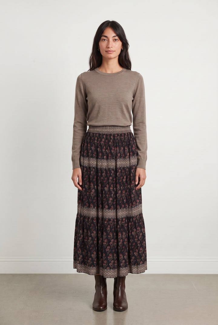 Jupe Longue Noire et Beige - Taille XS/34 de la marque Petite Mendigote | PARAD117795 - Vendu par Paradigme - Image 1