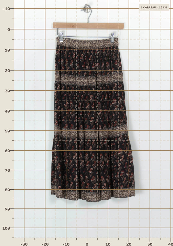 Jupe Longue Noire et Beige - Taille XS/34 de la marque Petite Mendigote | PARAD117795 - Vendu par Paradigme - Image 4
