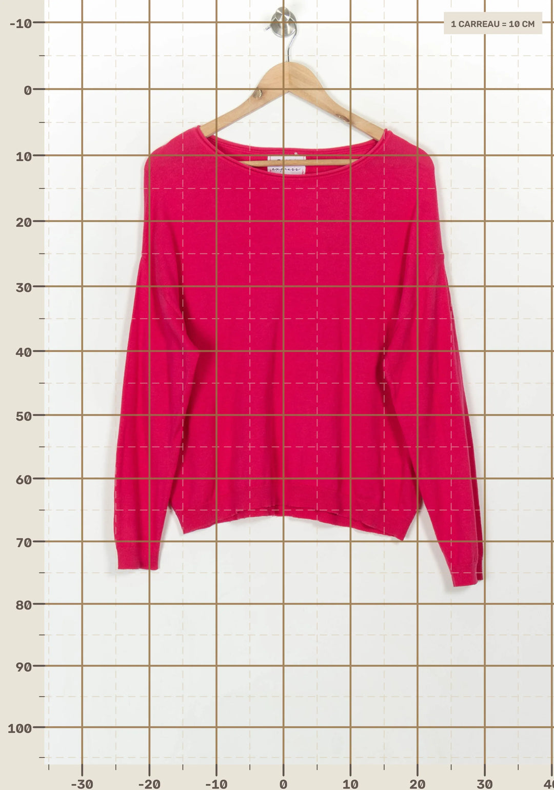 Pull Rose - Taille L/40 de la marque Sud express | PARAD117799 - Vendu par Paradigme - Image 4