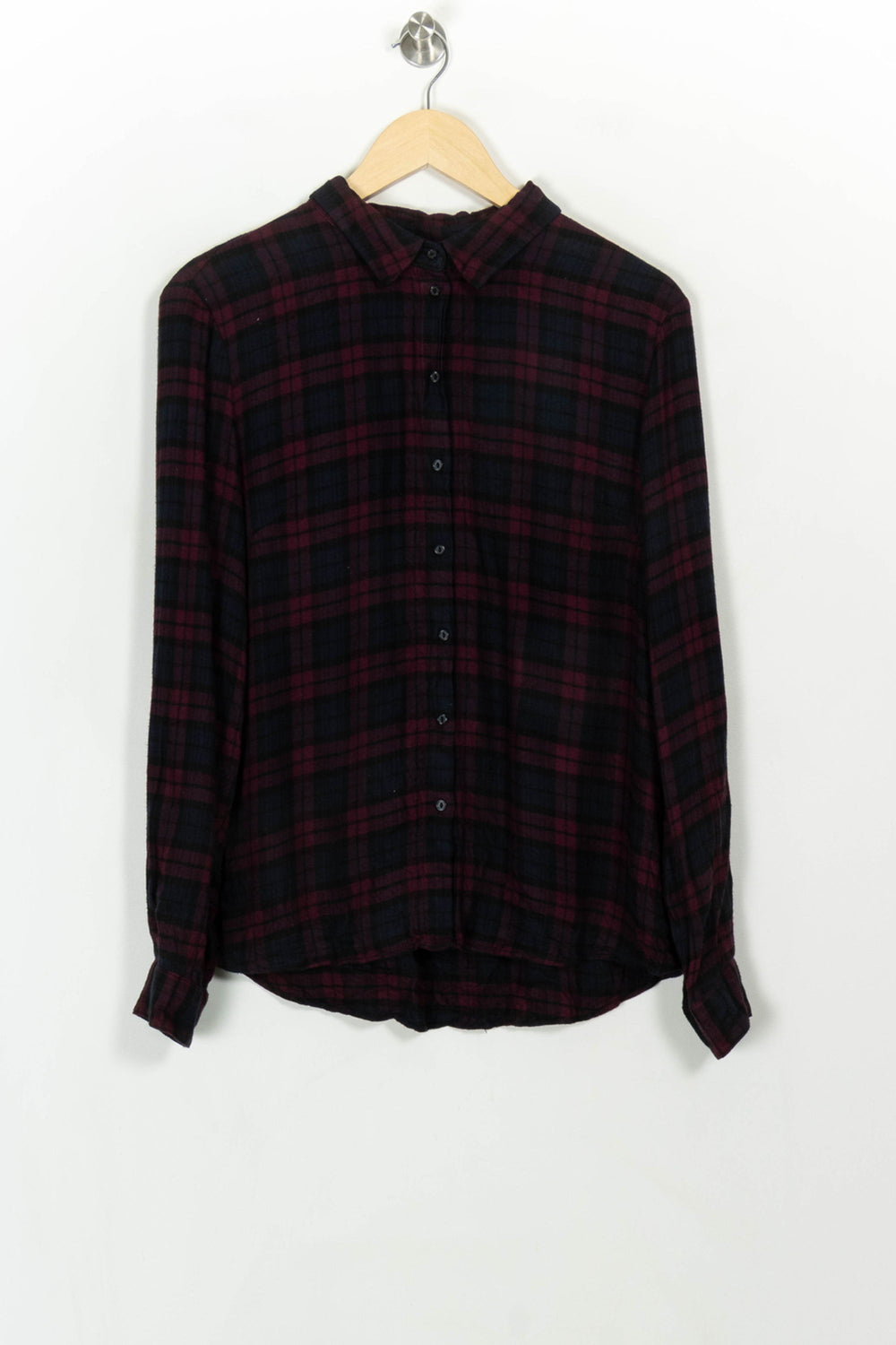 Chemise à Carreaux Violette et Noire - Taille L/40 de la marque Sud express | PARAD117804 - Vendu par Paradigme - Image 2