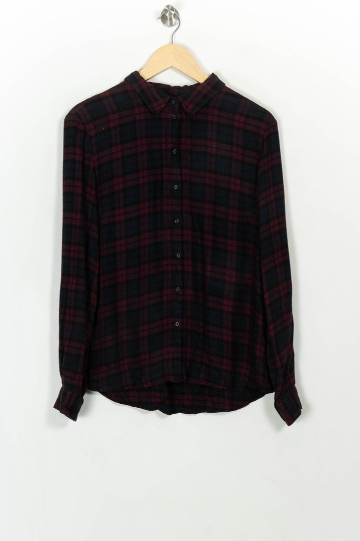 Chemise à Carreaux Violette et Noire - Taille L/40 de la marque Sud express | PARAD117804 - Vendu par Paradigme - Image 2