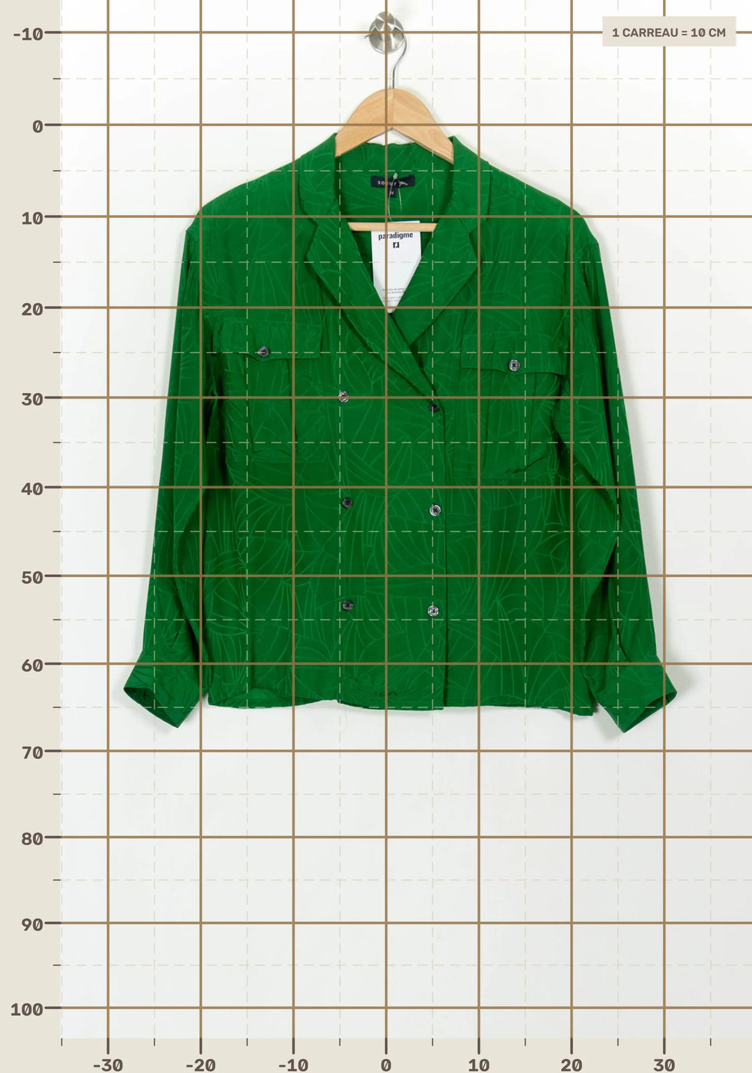 Chemise Verte - Taille XS/34 de la marque Soeur | PARAD117806 - Vendu par Paradigme - Image 4