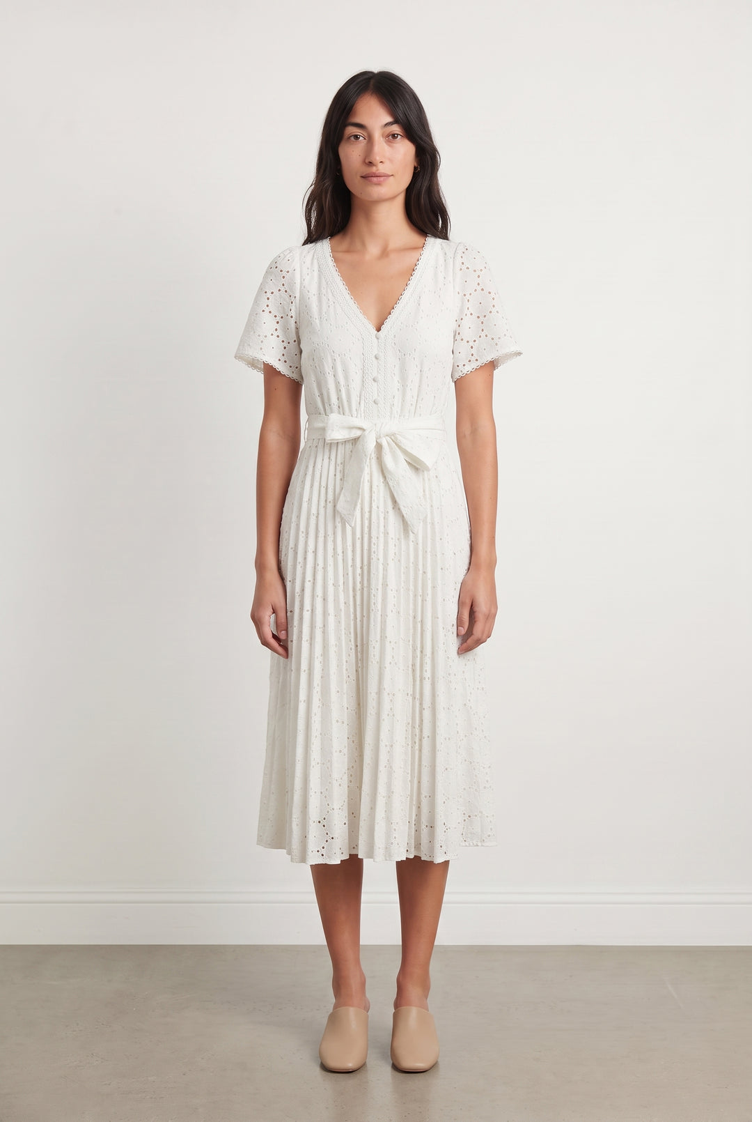 Robe Midi Blanche - Taille XS/34 de la marque Sézane | PARAD117810 - Vendu par Paradigme - Image 1