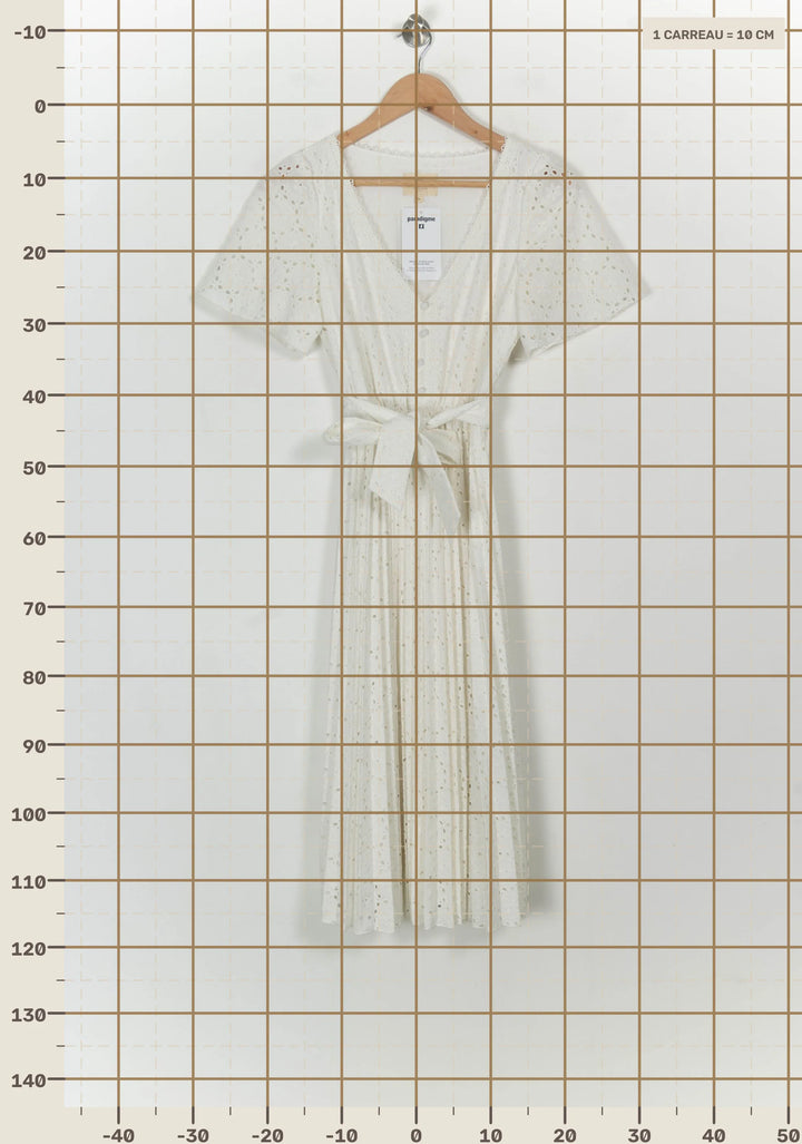 Robe Midi Blanche - Taille XS/34 de la marque Sézane | PARAD117810 - Vendu par Paradigme - Image 4