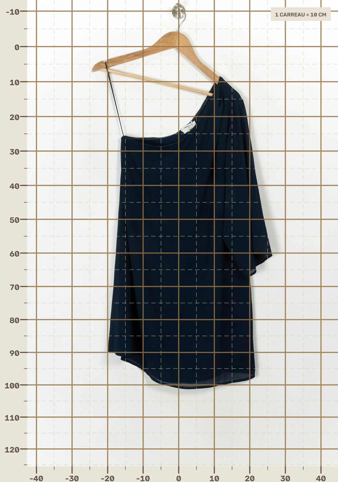 Robe Asymétrique Bleue - Taille S/36 de la marque Maison 123 | PARAD117813 - Vendu par Paradigme - Image 4