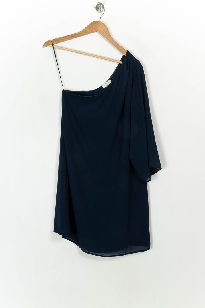 Robe Asymétrique Bleue - Taille S/36 de la marque Maison 123 | PARAD117813 - Vendu par Paradigme - Image 2