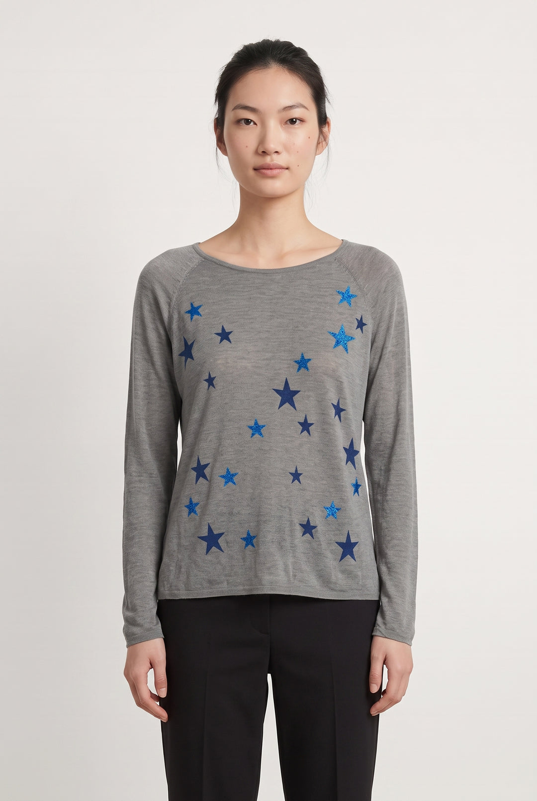 Pull Gris et Bleu - Taille S/36 de la marque Sud express | PARAD117815 - Vendu par Paradigme - Image 1