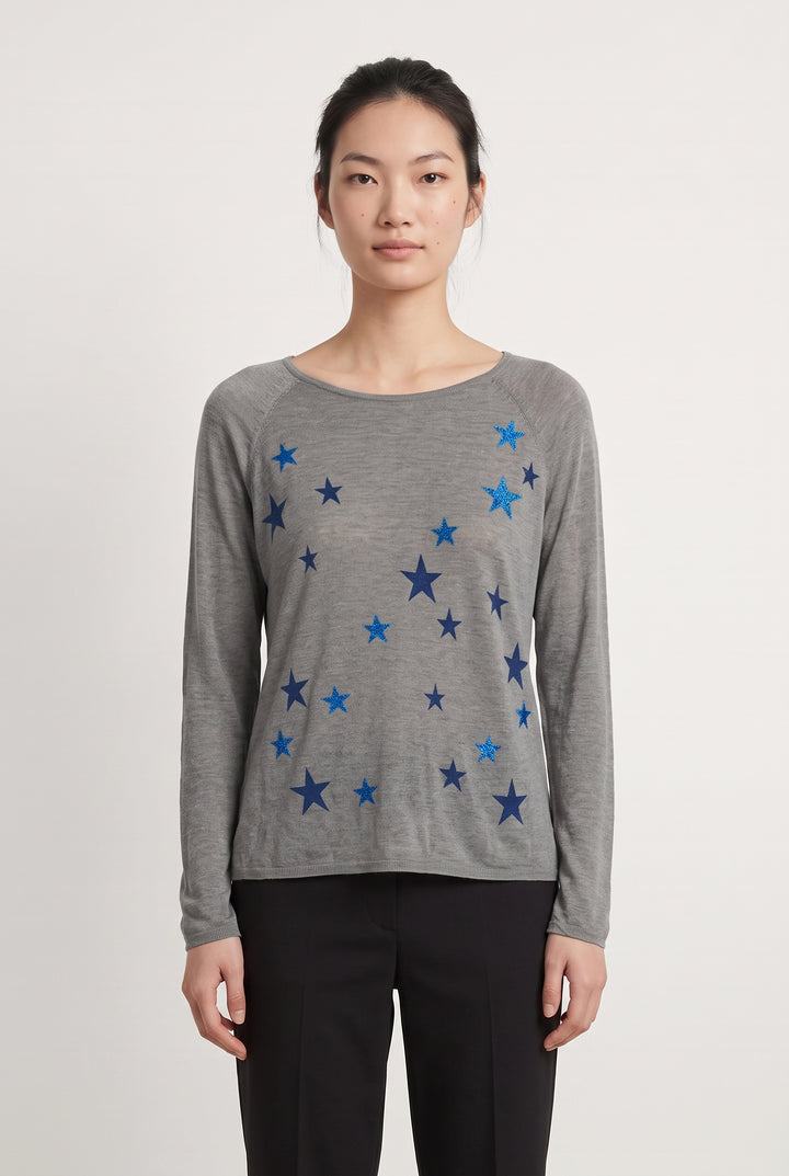 Pull Gris et Bleu - Taille S/36 de la marque Sud express | PARAD117815 - Vendu par Paradigme - Image 1