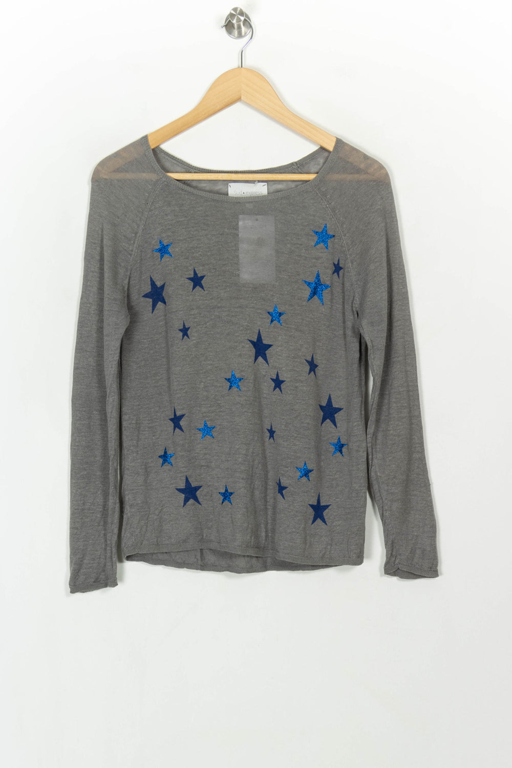 Pull Gris et Bleu - Taille S/36 de la marque Sud express | PARAD117815 - Vendu par Paradigme - Image 2