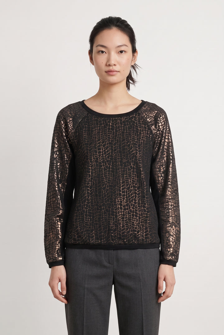 Sweat Noir et Doré - Taille XS/34 de la marque Bérénice | PARAD117818 - Vendu par Paradigme - Image 1