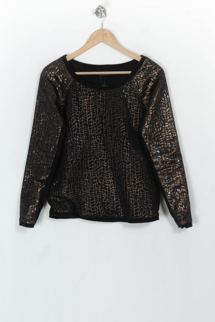Sweat Noir et Doré - Taille XS/34 de la marque Bérénice | PARAD117818 - Vendu par Paradigme - Image 2