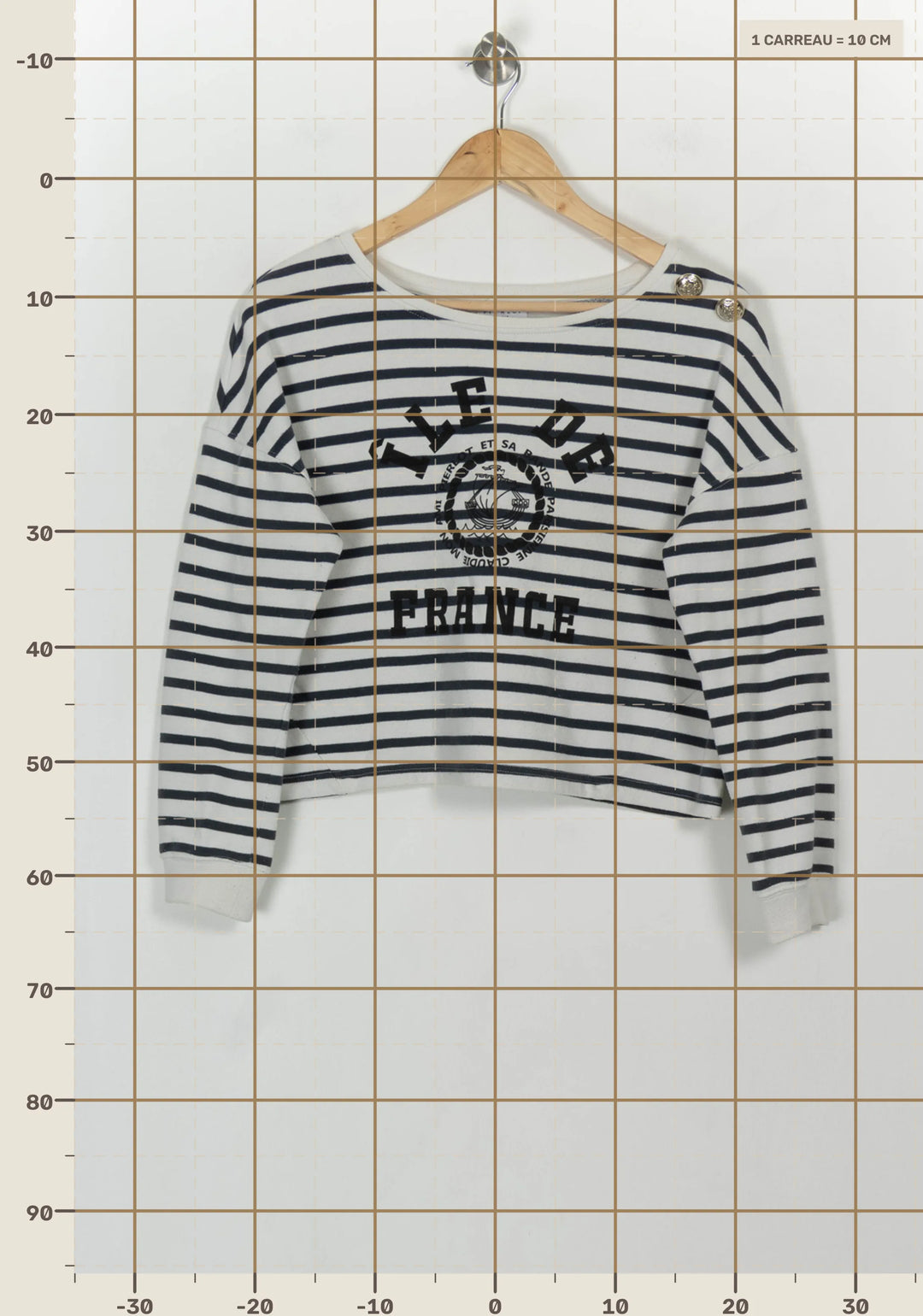 Marinière Blanc et Bleu - Taille S/36 de la marque Claudie Pierlot | PARAD117819 - Vendu par Paradigme - Image 4