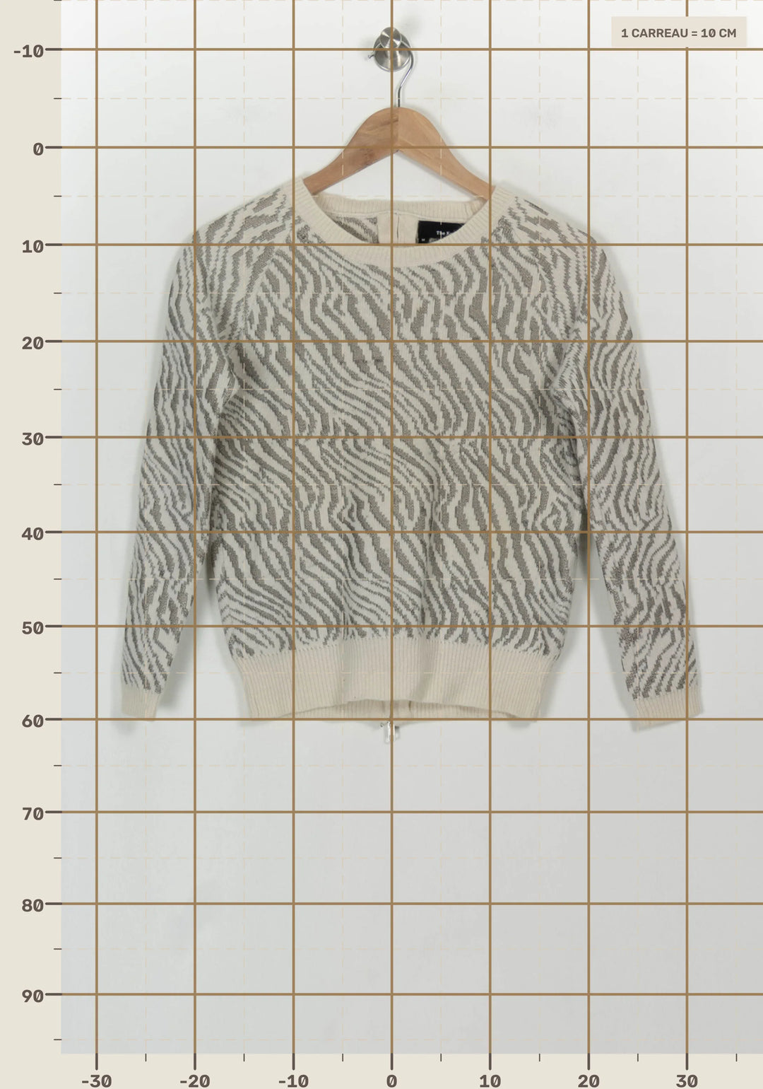 Pull Beige et Gris - Taille M/38 de la marque The Kooples | PARAD117820 - Vendu par Paradigme - Image 4