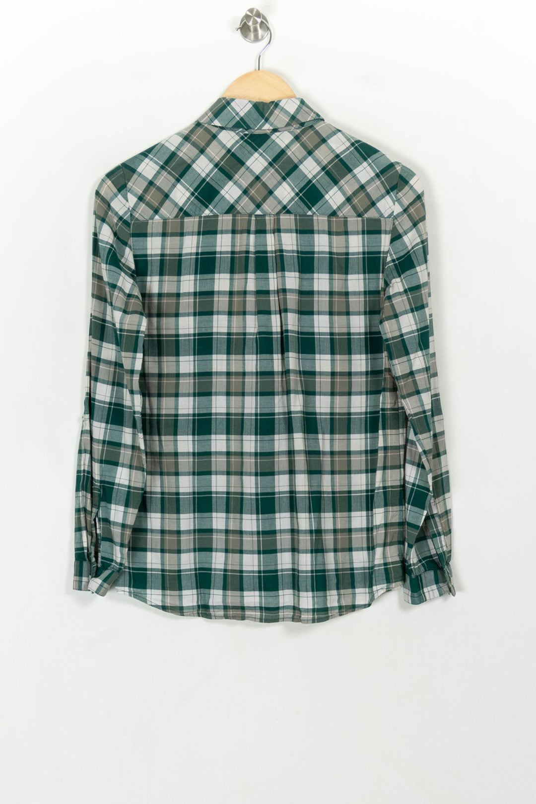 Chemise à Carreaux Verte et Blanche - Taille M/38 de la marque Caroll | PARAD117827 - Vendu par Paradigme - Image 5