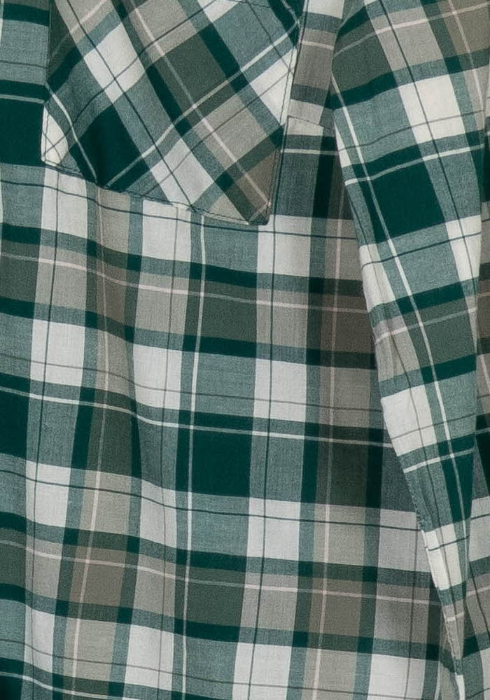 Chemise à Carreaux Verte et Blanche - Taille M/38 de la marque Caroll | PARAD117827 - Vendu par Paradigme - Image 3