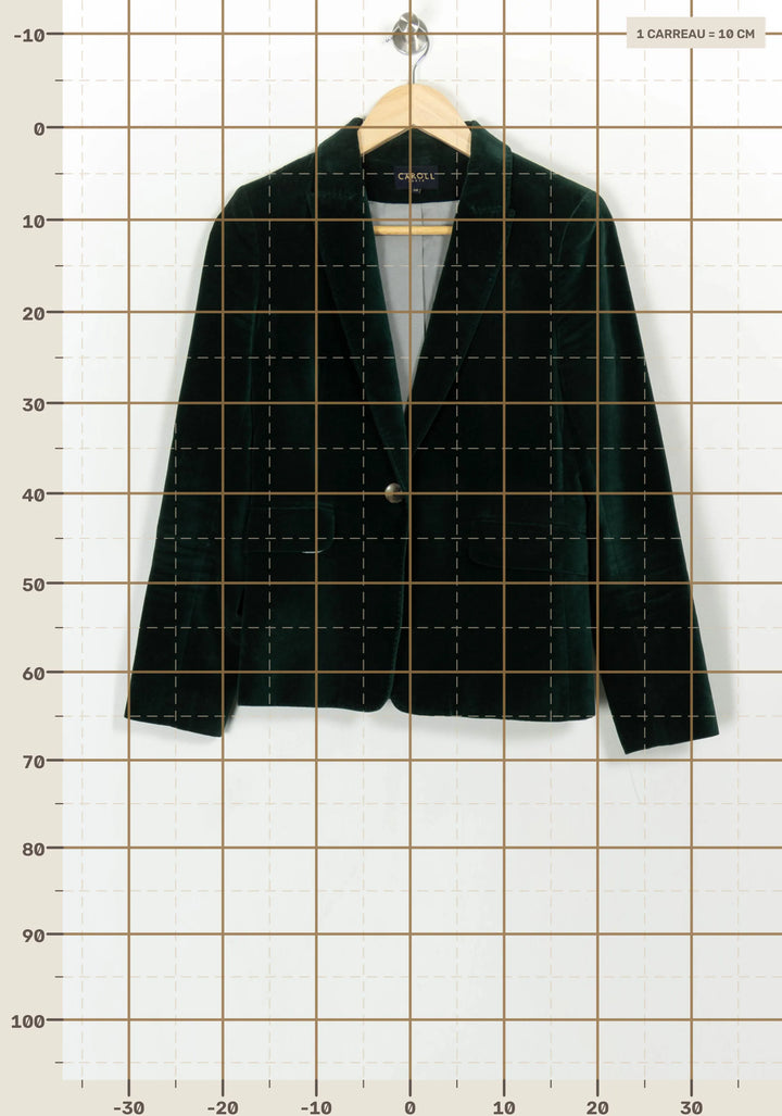 Blazer Vert - Taille M/38 de la marque Caroll | PARAD117836 - Vendu par Paradigme - Image 4