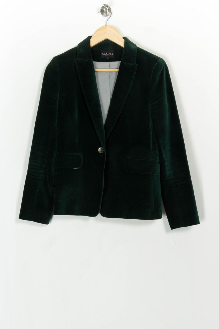 Blazer Vert - Taille M/38 de la marque Caroll | PARAD117836 - Vendu par Paradigme - Image 2