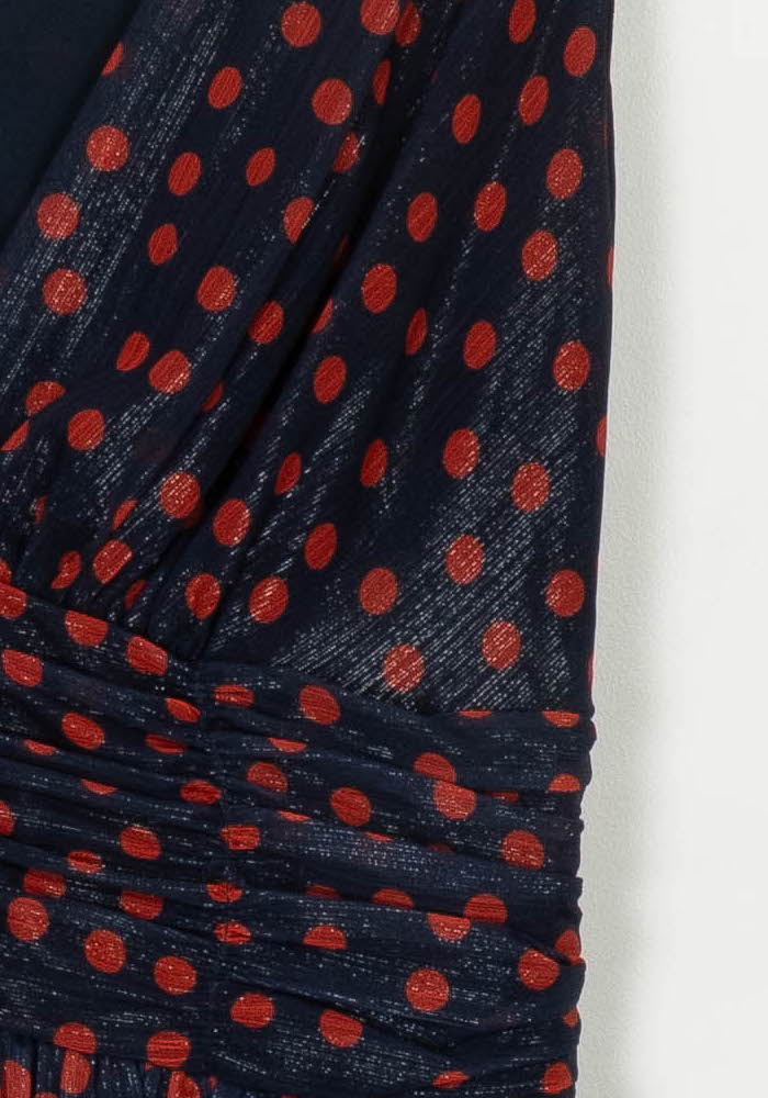 Robe Bleu Marine et Rouge - Taille M/38 de la marque La Fée Maraboutée | PARAD117837 - Vendu par Paradigme - Image 3