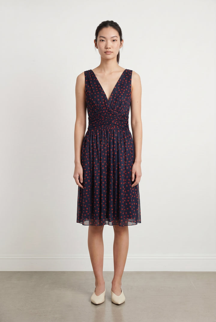 Robe Bleu Marine et Rouge - Taille M/38 de la marque La Fée Maraboutée | PARAD117837 - Vendu par Paradigme - Image 1