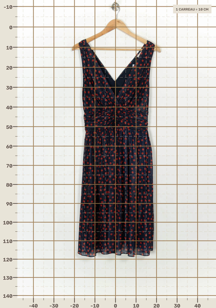 Robe Bleu Marine et Rouge - Taille M/38 de la marque La Fée Maraboutée | PARAD117837 - Vendu par Paradigme - Image 4