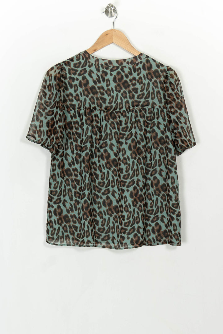 Blouse Verte et Marron - Taille M/38 de la marque Sud express | PARAD117842 - Vendu par Paradigme - Image 5