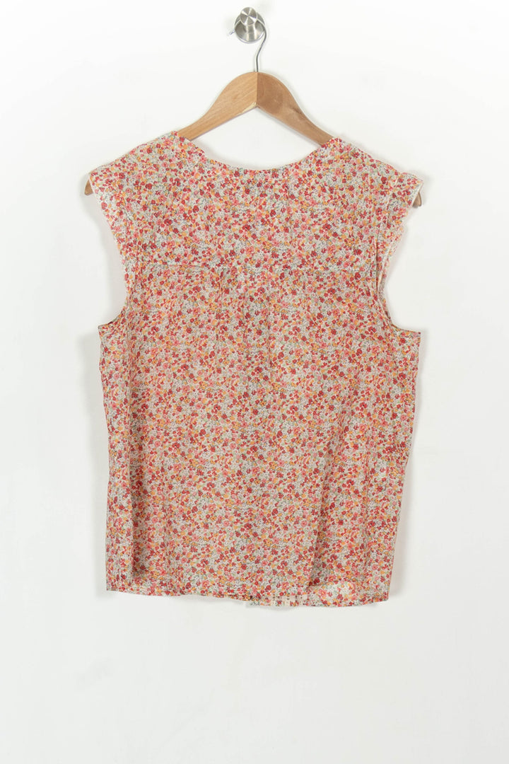 Blouse Fleurie Rose et Blanche - Taille L/40 de la marque Pablo | PARAD117843 - Vendu par Paradigme - Image 5