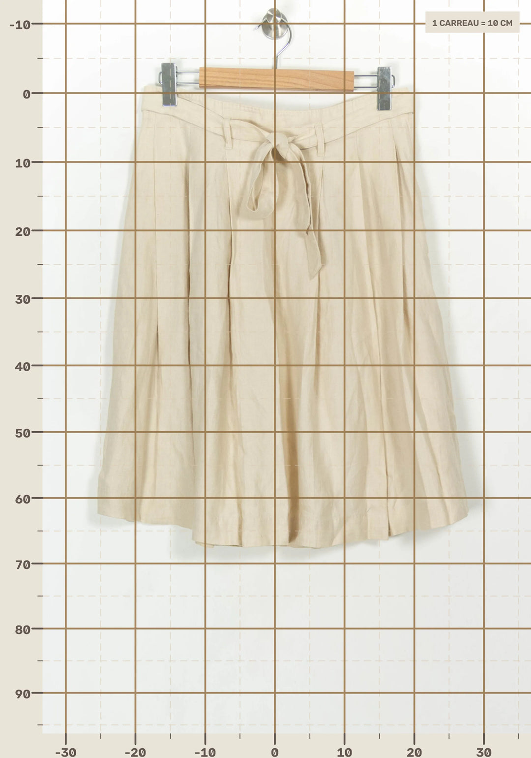 Jupe Plissée Beige - Taille L/40 de la marque Comptoir des Cotonniers | PARAD117846 - Vendu par Paradigme - Image 4