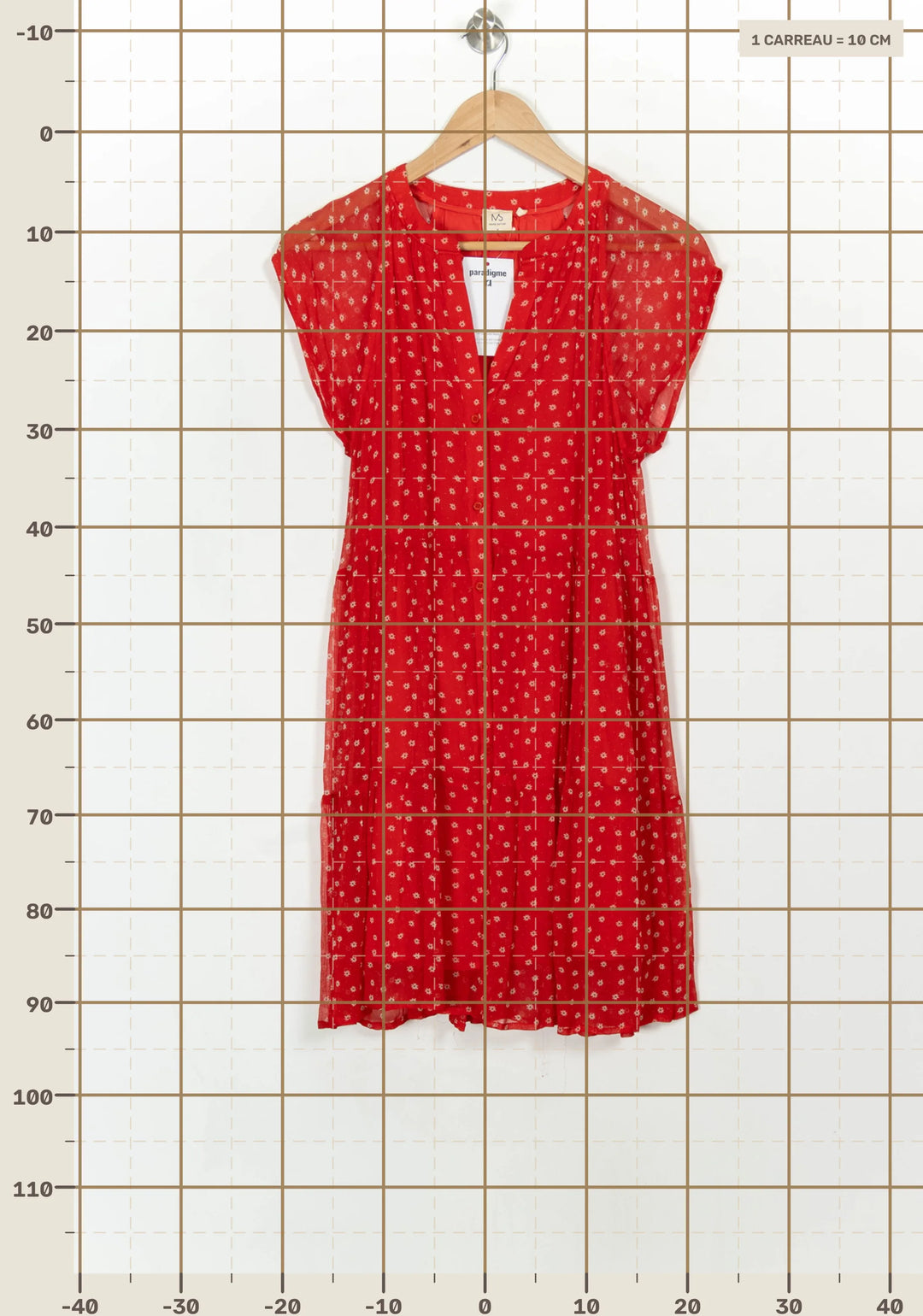 Robe Courte Rouge et Blanche - Taille M/38 de la marque Marie Sixtine | PARAD117847 - Vendu par Paradigme - Image 4