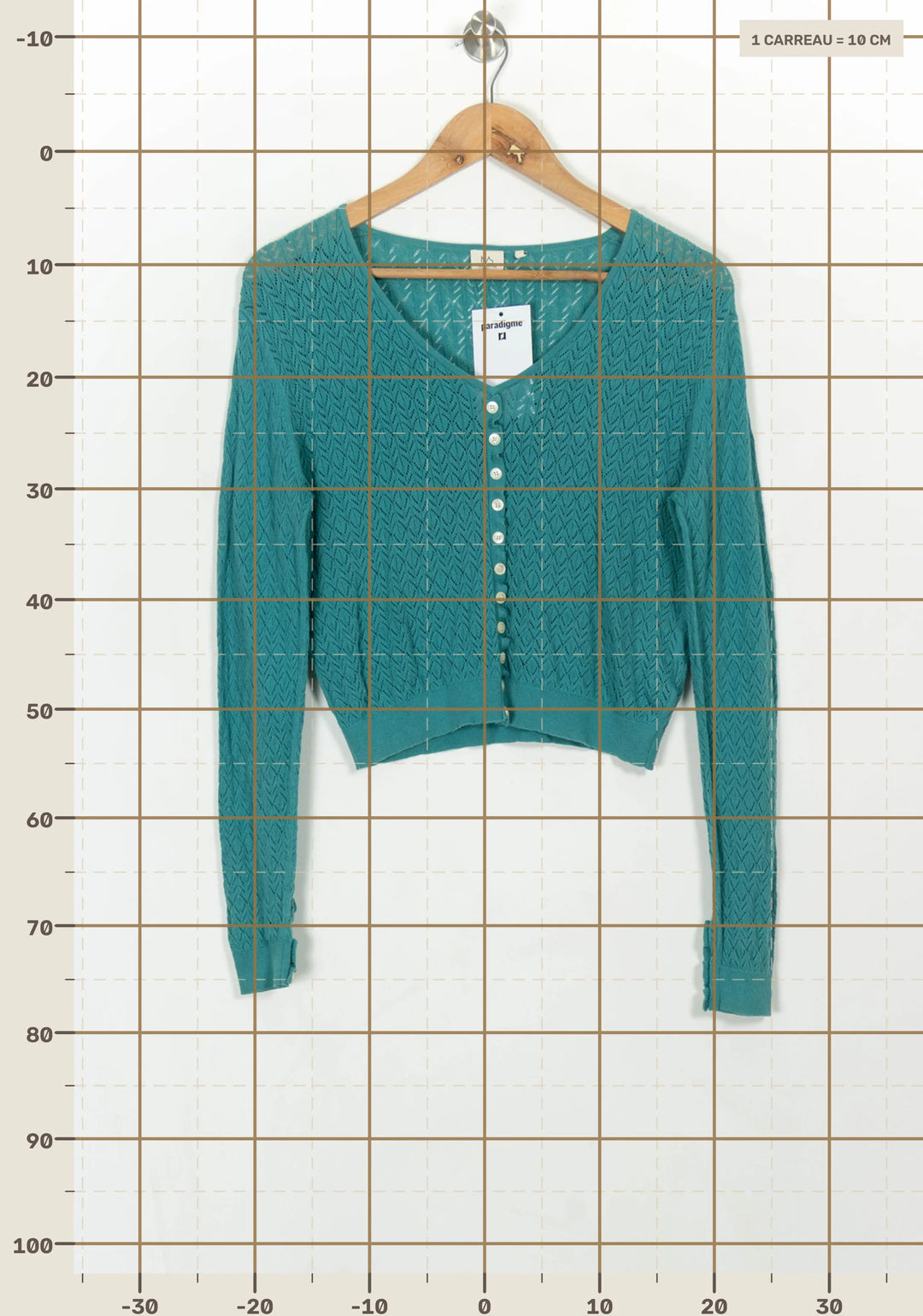 Cardigan Vert - Taille M/38 de la marque Marie Sixtine | PARAD117848 - Vendu par Paradigme - Image 4