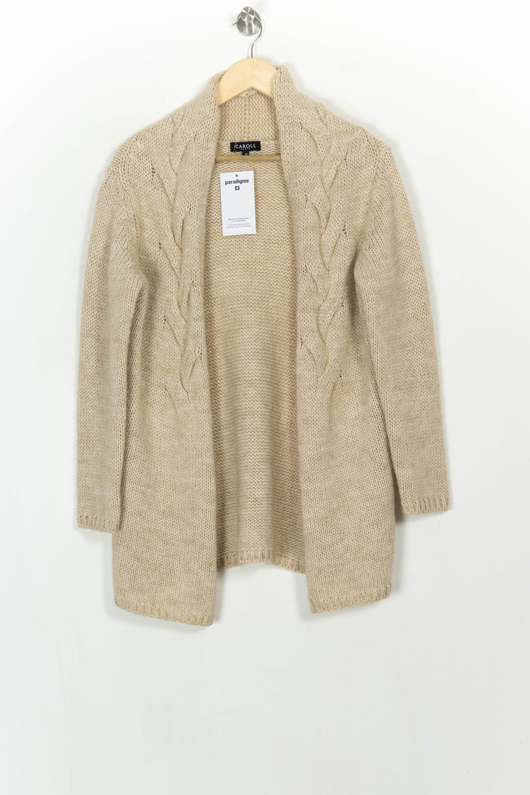 Cardigan Beige - Taille M/38 de la marque Caroll | PARAD117849 - Vendu par Paradigme - Image 2