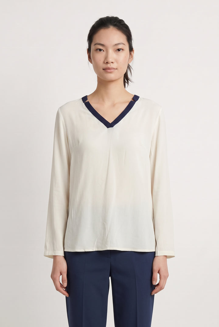 Blouse Beige et Bleu - Taille S/36 de la marque La Petite Etoile | PARAD117850 - Vendu par Paradigme - Image 1