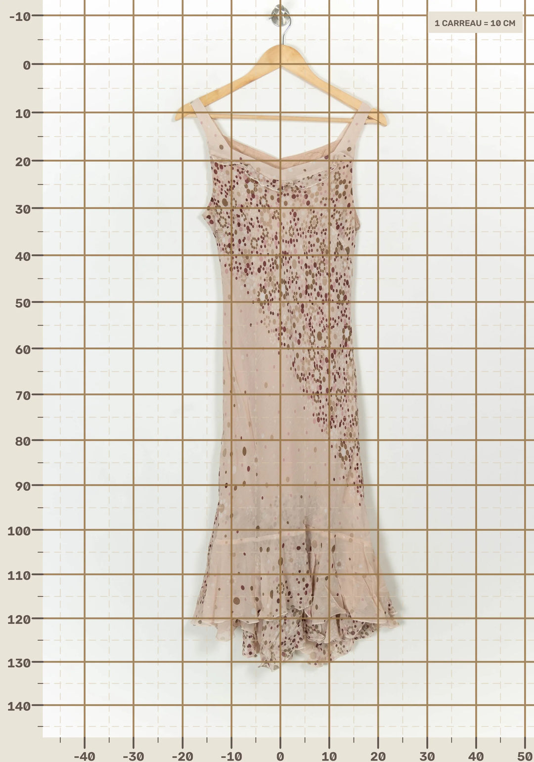 Robe Longue Rose et Beige - Taille L/40 de la marque Caroll | PARAD117851 - Vendu par Paradigme - Image 4