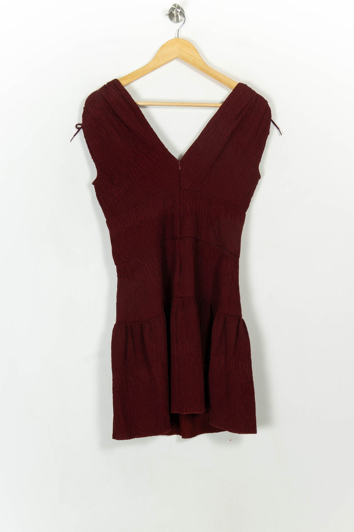 Robe Courte Bordeaux - Taille M/38 de la marque Maje | PARAD117852 - Vendu par Paradigme - Image 5